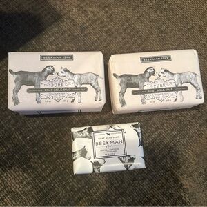 Lot Of 3 Beekman 1802 Pure Goat Milk Bar Soaps